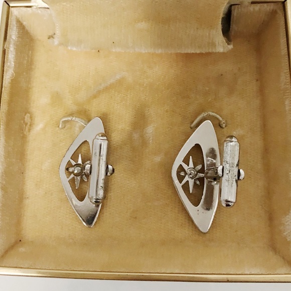 Vintage Silver Star Cuff Links - Picture 5 of 6